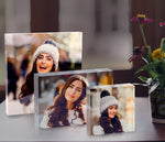 Combo Package – Personalized Acrylic Solid Photo Frames (5x5, 5x7, 8x10 Inch)